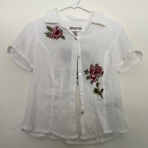 Flower Button Up